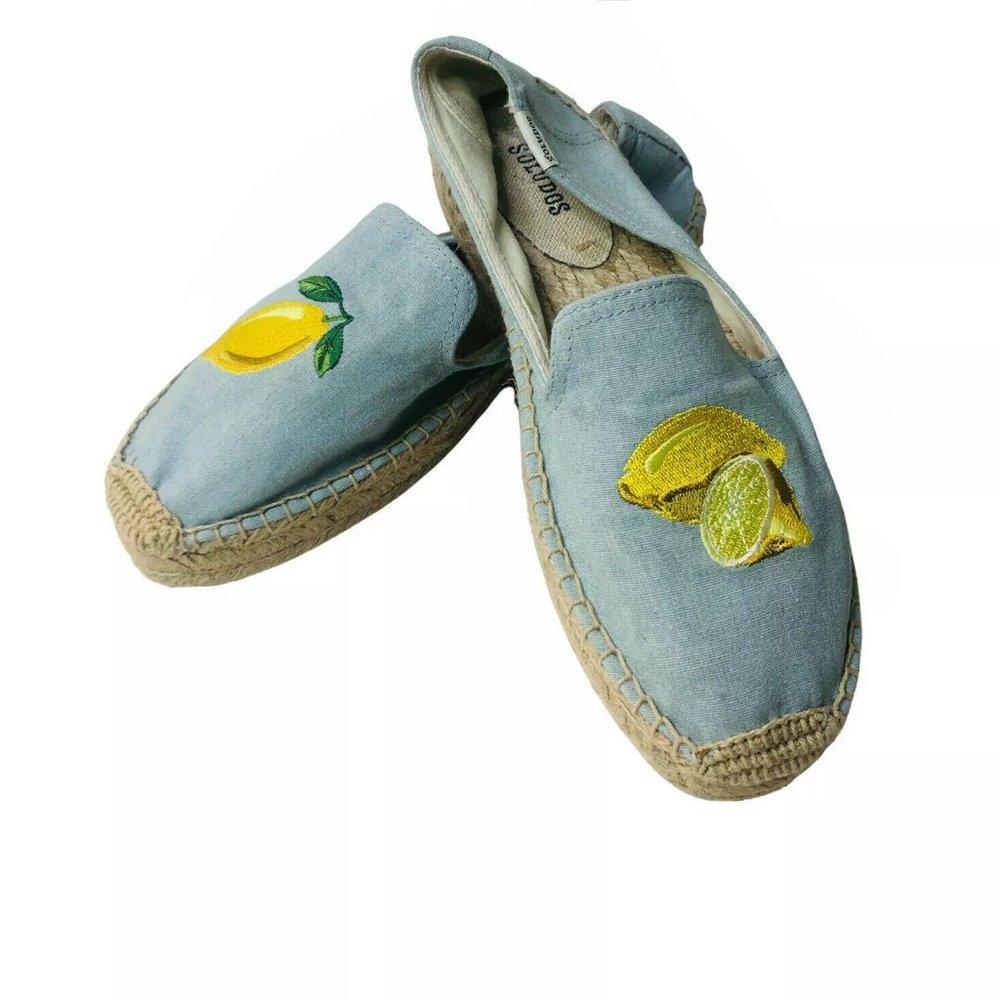 SOLUDOS Smoking Slipper Lemon Platform Espadrilles